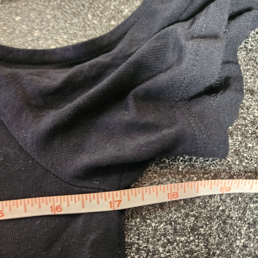Venus Cold Shoulder Top Women's SZ M Black Rouched Bottom Summer Going Out - Picture 8 of 8